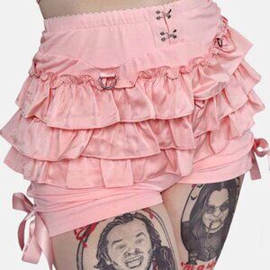 Forest Ink Rosemary Pastel Blush Pink Stretch Ruffle Bloomers